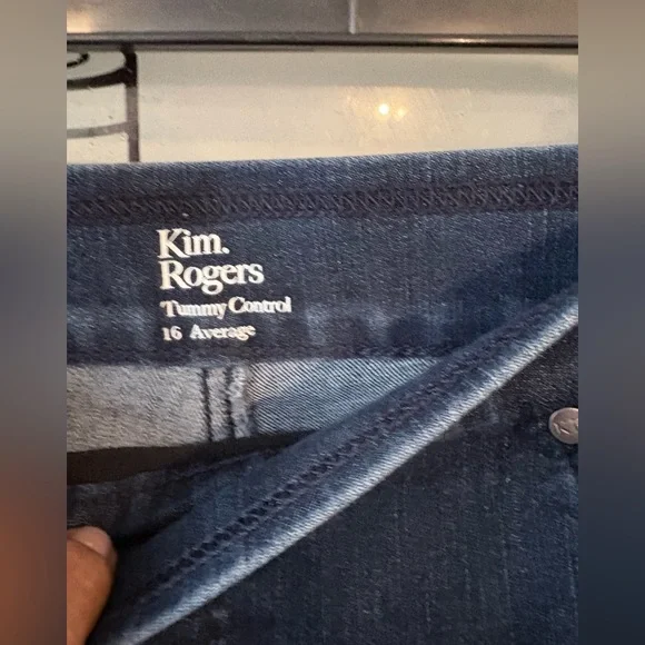 đź‘– Kim Rogers Dark Wash Pull-On Stretch Jeans | Size 16 | Classic Fit - Picture 5 of 5